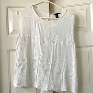 Womens embroidered sleeveless